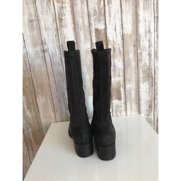 J CREW Dark Gray Suede Cap Toe Mid Calf Pull On Boots 5 NEW - Picture 6 of 11